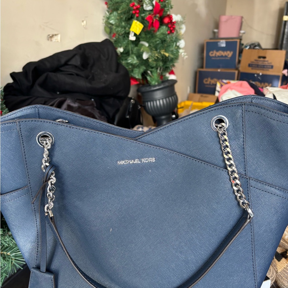 Michael Kors Blue Tote Bag